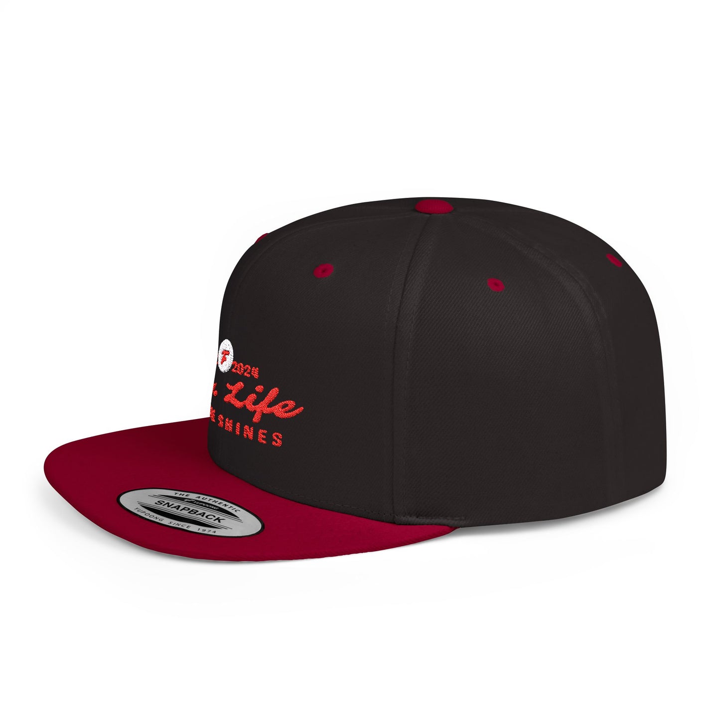 Flat Bill Snapback Red